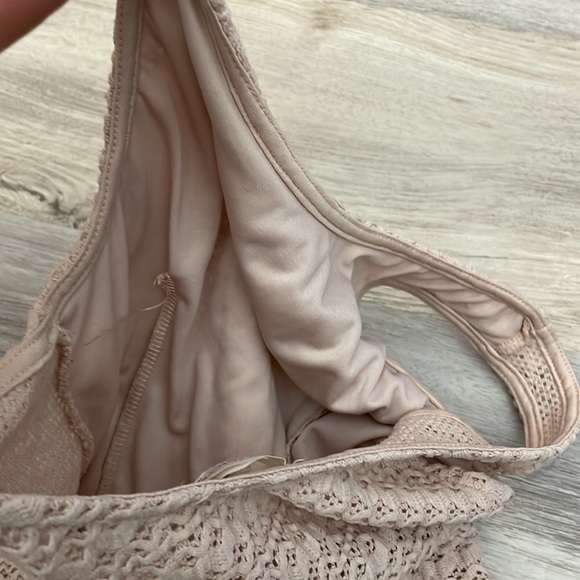 a’gaci Pale Pink Crochet Look Stretchy Sleeveless Fit & Flare Tank Top Small - Picture 9 of 10